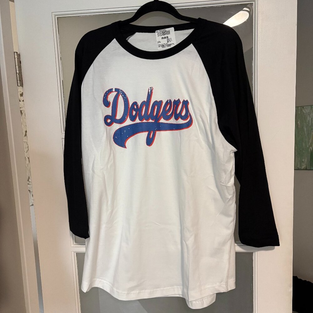 Los Angeles DODGERS Unisex Raglan 3/4 sleeve Baseball Jersey NWT